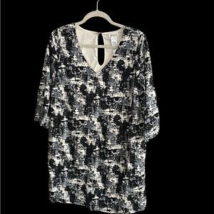 Sienna Sky Black, Cream, & Gray Patterned Dress